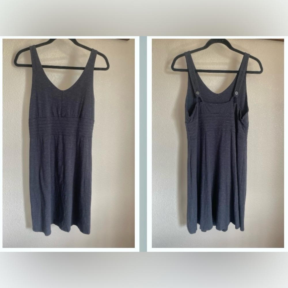 Horny Toad Organic Cotton Blend Conversion Dress L Sleeveless Athleisure Black